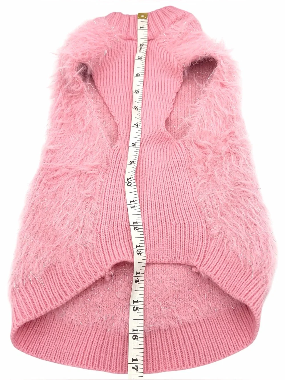 Soft Fuzzy Sparkly Pink Dog Sweater